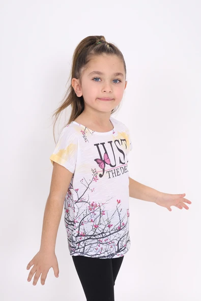 Toontoy Kız Çocuk Dijital Baskılı Tişört - 3