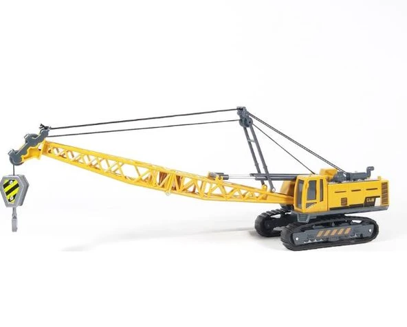 Oyuncak İş Makinaları Ekskavatör Paletli Vinç Kule Vinç 3 lü Metal Set - 10