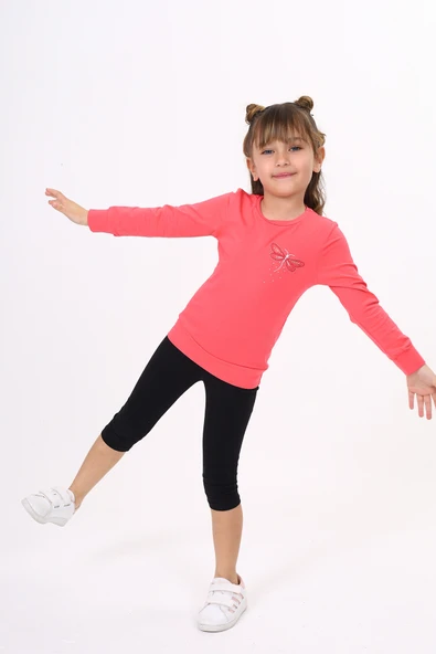 Toontoy Kız Çocuk Yusufcuk Nakışlı Tişört ürün görseli