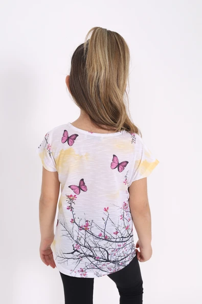 Toontoy Kız Çocuk Dijital Baskılı Tişört - 4