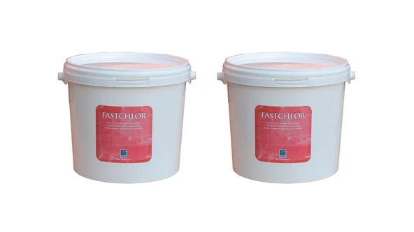 2 ADET Gemaş FASTCHLOR 15 Kg (30 KG) %56 Aktif Toz Klor Stabilize Diklor Granül - %56 Chlorine Granular-ToptancıyızBiz ürün görseli 1