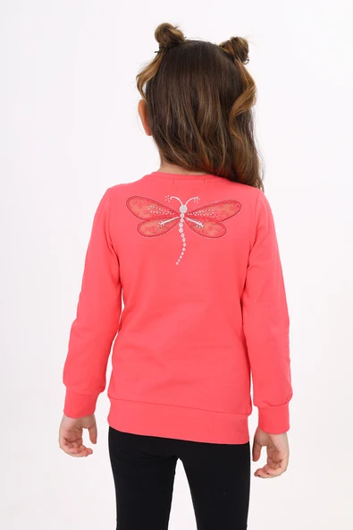 Toontoy Kız Çocuk Yusufcuk Nakışlı Tişört - Resim 4