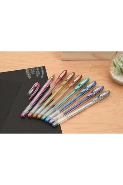 Uni -ball Signo Noble Metal 0.8 Jel Kalem 8'li Set - 2