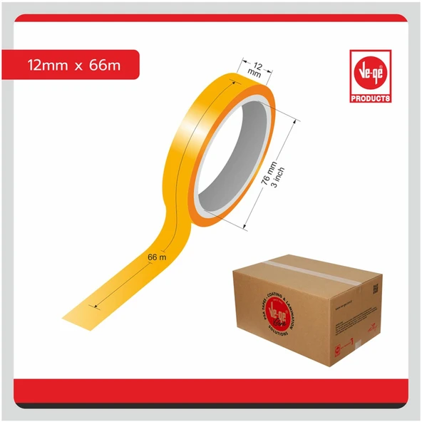 Vege Limited Retro Edition 12x66 mt Selefon Bant(Cellulose Tape) 12 Adet Metal Tenekede - 3