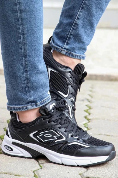 Lotto ATHENS 5FX 101938212 Erkek Spor Ayakkabı Siyah Beyaz 40-45 - Resim 16