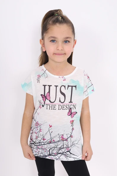 Toontoy Kız Çocuk Dijital Baskılı Tişört - 9
