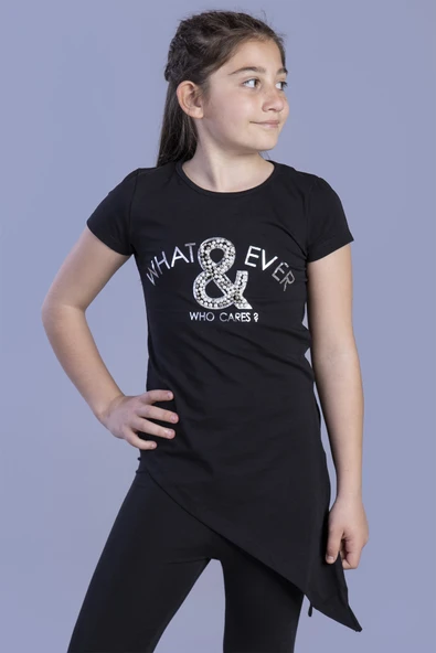 Toontoy Kız Çocuk T-Shirt What Baskı - Resim 8