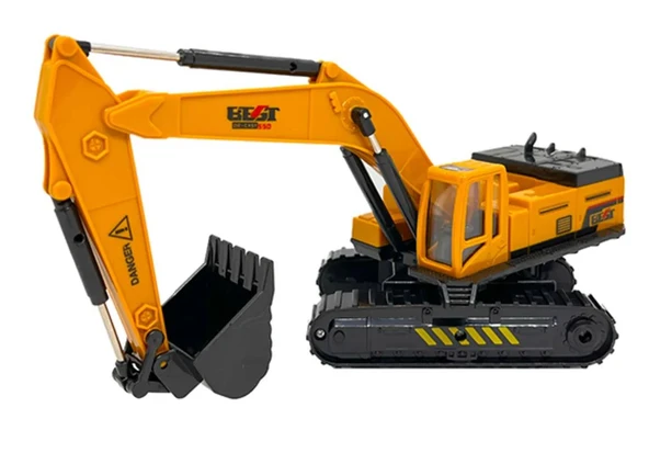 Oyuncak İş Makinaları Ekskavatör Paletli Vinç Kule Vinç 3 lü Metal Set - 2