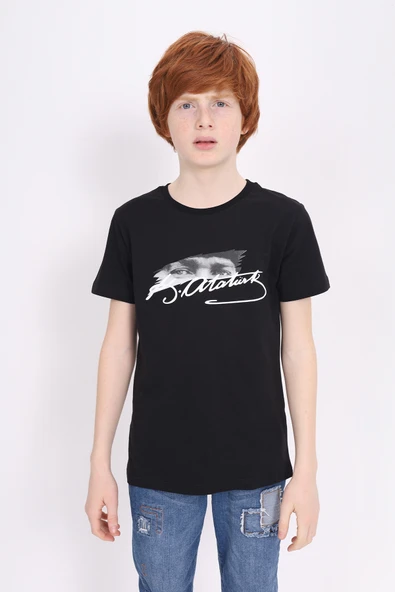 Toontoy Unisex Çocuk Atatürk Baskılı Tişört 23072 - 4