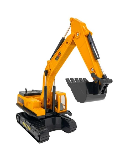 Oyuncak İş Makinaları Ekskavatör Paletli Vinç Kule Vinç 3 lü Metal Set - 7