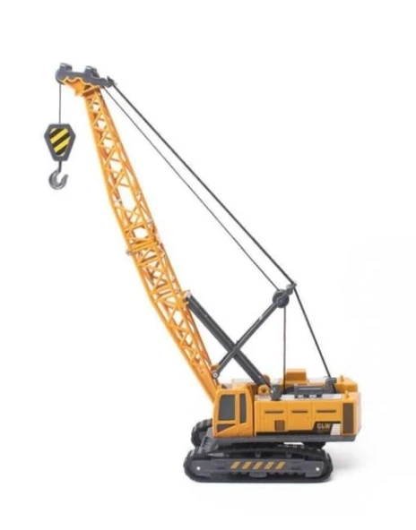 Oyuncak İş Makinaları Ekskavatör Paletli Vinç Kule Vinç 3 lü Metal Set - 3