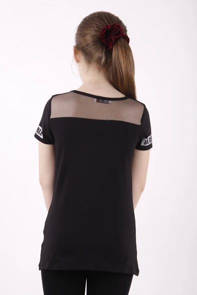 Toontoy Kız Çocuk Slogan Baskılı Tişört - 12