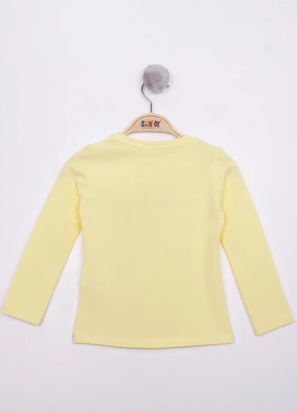 Toontoy Kız Çocuk Göğsü Pul Nakışlı T-Shirt - 4