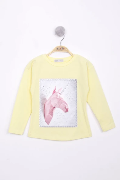 Toontoy Kız Çocuk Boynuzlu T-Shirt - Resim 8