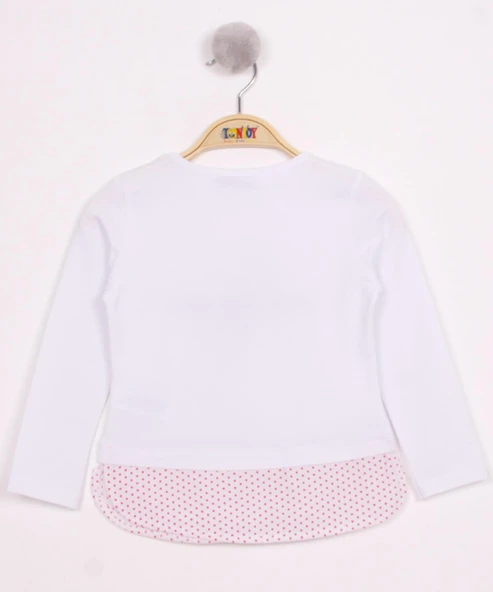 Toontoy Kız Çocuk Uğur Böceği Nakışlı T-Shirt - 4