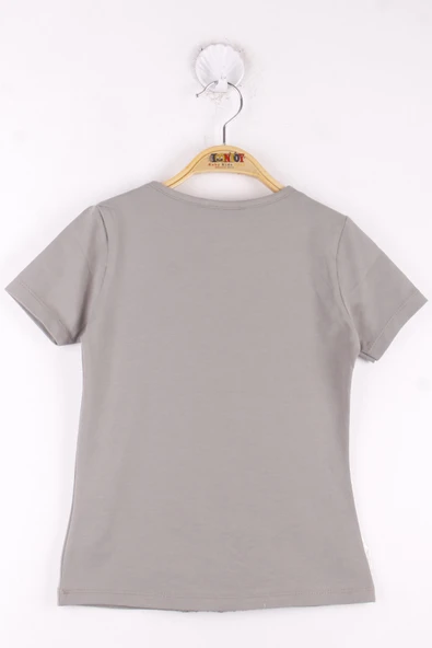 Toontoy Kız Çocuk Önü Dantelli İncili Okul Tişört - 2