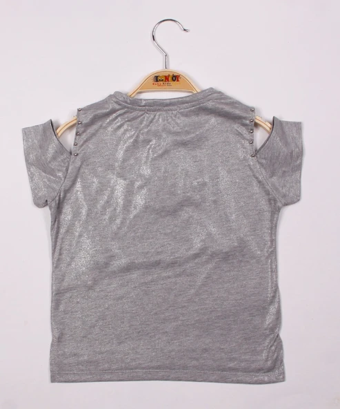 Toontoy Kız Çocuk SI Baskılı Şeritli Tişört - Resim 10