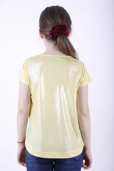 Toontoy Kız Çocuk Best Friend Baskılı Taş Detaylı Tişört - 3