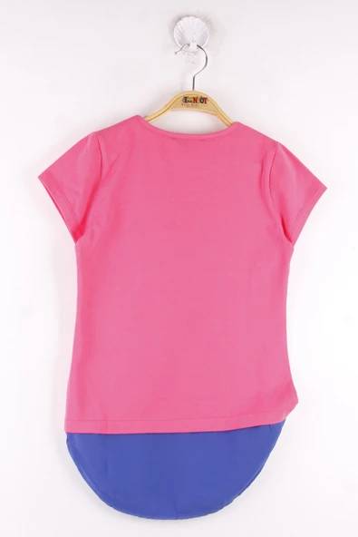 Toontoy Kız Çocuk Şapkalı Kız Baskılı Tişört - 3