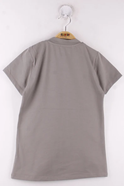 Toontoy Kız Çocuk Dantelli İnci İşlemeli Okul Tişört - 4