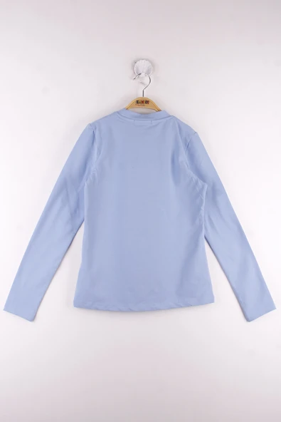 Toontoy Kız Çocuk Önü Dantelli Taşlı Okul Tişört - 2