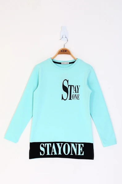 Toontoy Kız Çocuk Stay One Baskılı Tişört - Resim 3