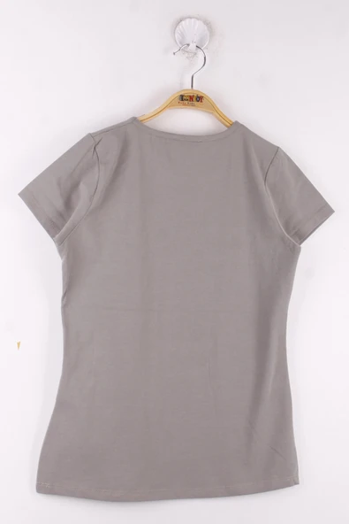 Toontoy Kız Çocuk Önü Dantelli İnci Detaylı Okul Tişört - 4