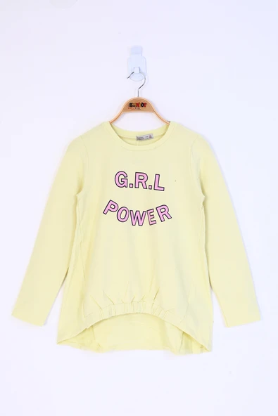 Toontoy Kız Çocuk Grl Power Baskılı Tişört