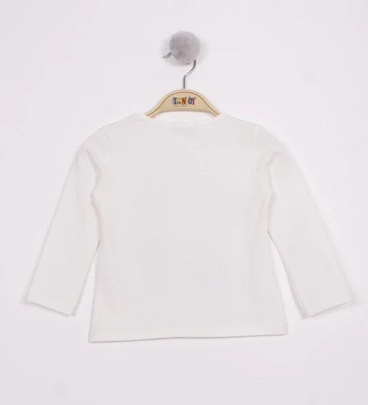 Toontoy Kız Çocuk Papatya Vazo Baskılı T-Shirt - 1