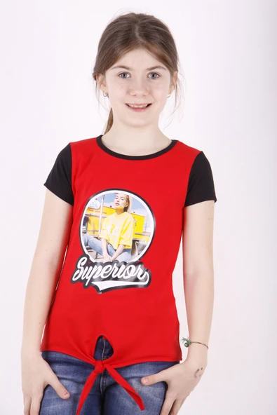 Toontoy Kız Çocuk Superior Baskılı Tişört - 4