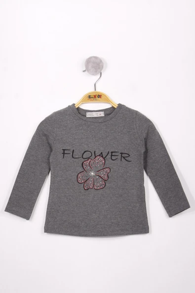 Toontoy Kız Çocuk Flower Baskılı T-Shirt - 5