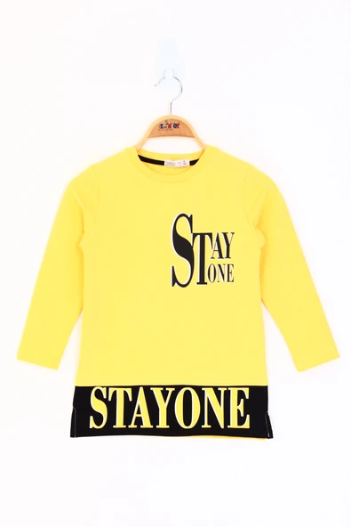 Toontoy Kız Çocuk Stay One Baskılı Tişört - Resim 6