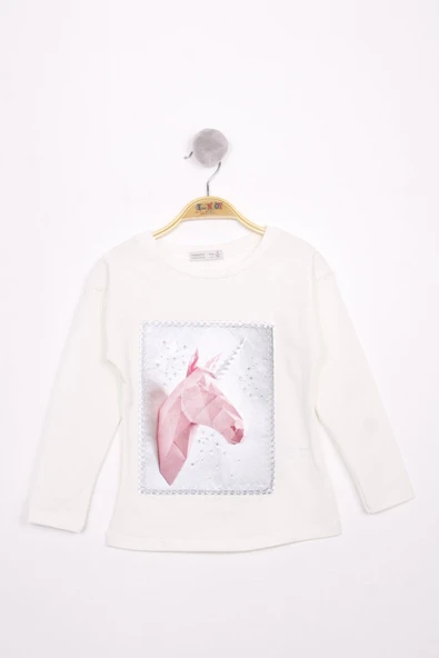 Toontoy Kız Çocuk Boynuzlu T-Shirt - Resim 6