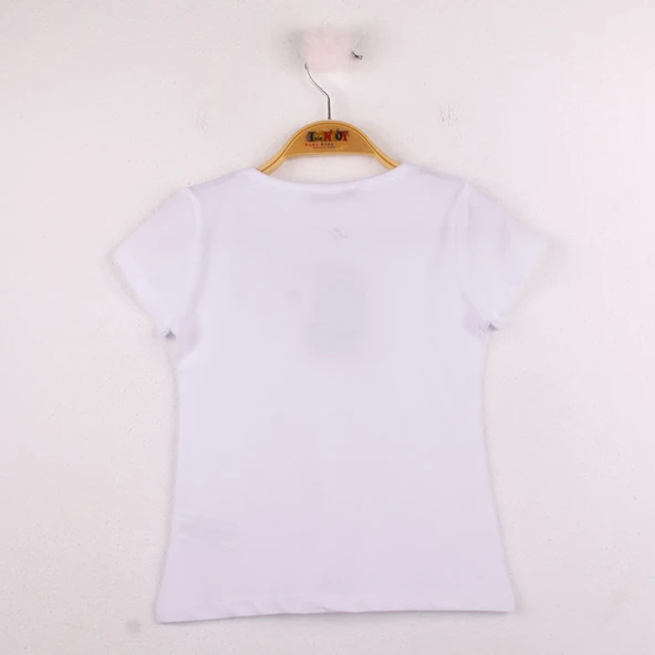 Toontoy Kız Çocuk Çiçek Nakışlı Tişört - 10