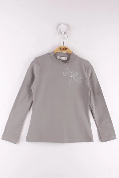 Toontoy Kız Çocuk Yusufçuk Taş İşlemeli Okul Tişört - 3