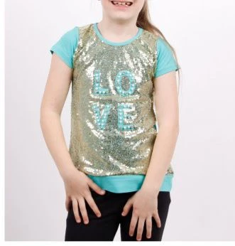 Toontoy Kız Çocuk Önü Komple Pullu Tişört - Resim 6