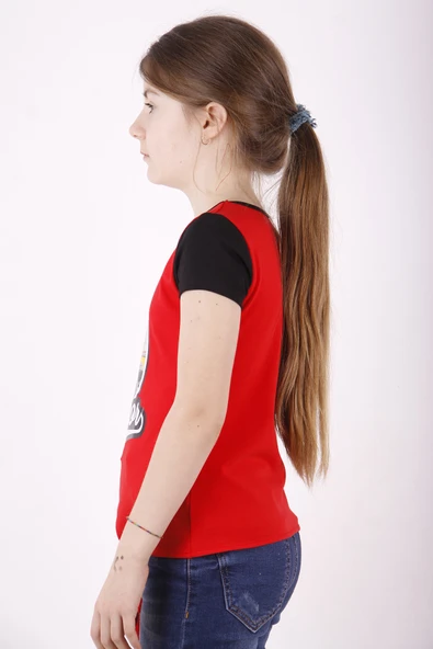 Toontoy Kız Çocuk Superior Baskılı Tişört - 5