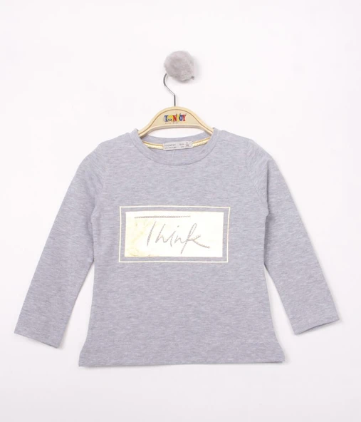 Toontoy Kız Çocuk Think Varaklı T-Shirt - 5
