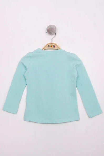 Toontoy Kız Çocuk Göğsü Pul Nakışlı T-Shirt - 10