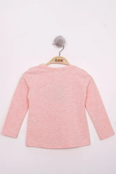 Toontoy Kız Çocuk Göğsü Pul Nakışlı T-Shirt - 8