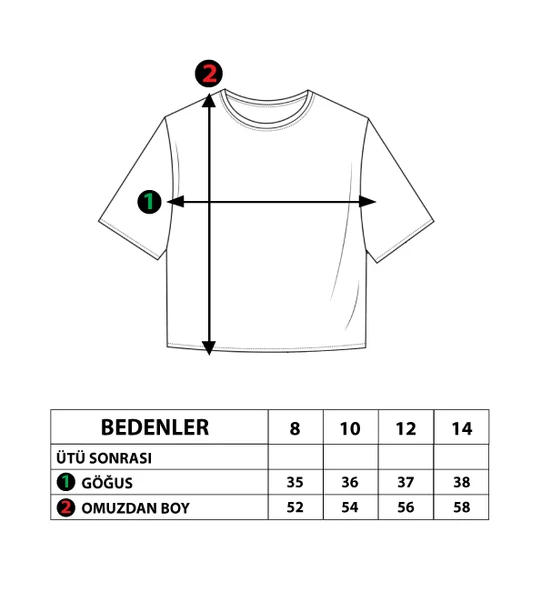 Toontoy Kız Çocuk Yıldız Baskılı Taş İşlemeli Tişört - Resim 9
