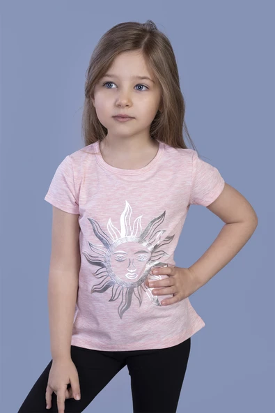 Toontoy Kız Çocuk Güneş Varaklı Tişört - Resim 11