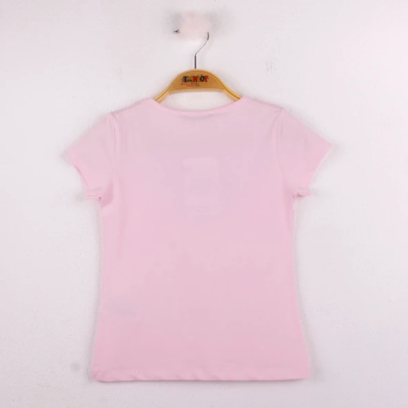 Toontoy Kız Çocuk Çiçek Nakışlı Tişört - 2