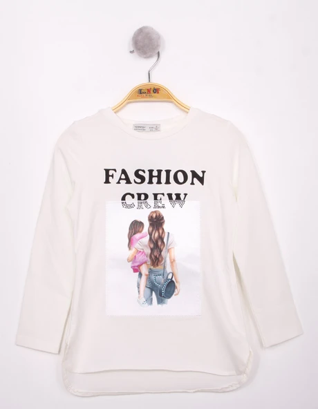 Toontoy Kız Çocuk Fashion Baskılı Tişört - 7