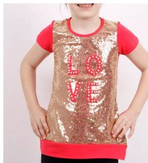 Toontoy Kız Çocuk Önü Komple Pullu Tişört - Resim 8