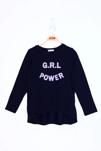 Toontoy Kız Çocuk Grl Power Baskılı Tişört - 6
