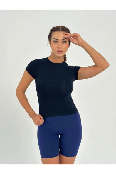 Fitted/vücuda Oturan Crop T-shirt - 6
