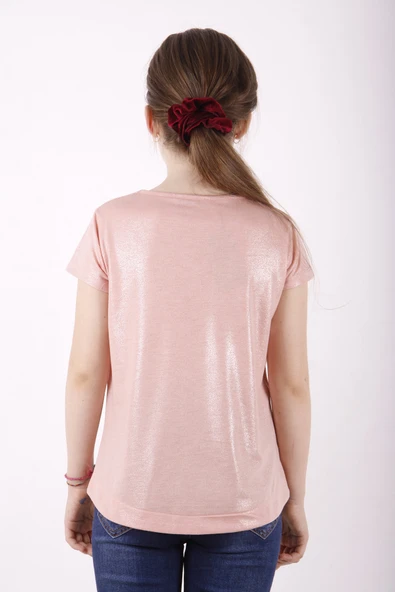 Toontoy Kız Çocuk Best Friend Baskılı Taş Detaylı Tişört - 12