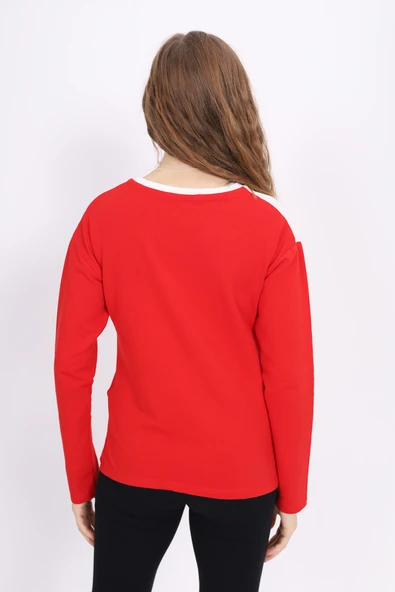 Toontoy Kız Çocuk Garnili Tişört - 4