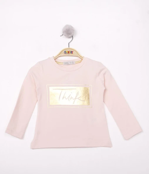 Toontoy Kız Çocuk Think Varaklı T-Shirt - 7